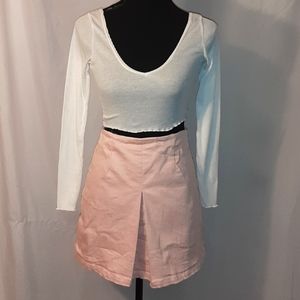 Crop top and pink denim skirt S/2